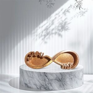 New Infinity You Me Bronze handmade trinket tray dish holder planter